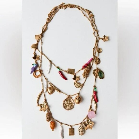 ZARA 3-PACK OF CHARM NECKLACES - Picture 3 of 3